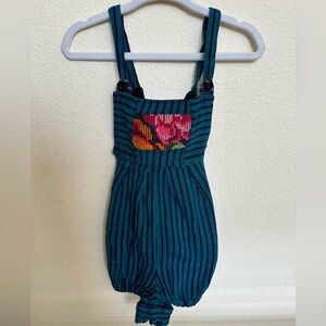 GUC Adorable handmade Embroidery Mexican Romper